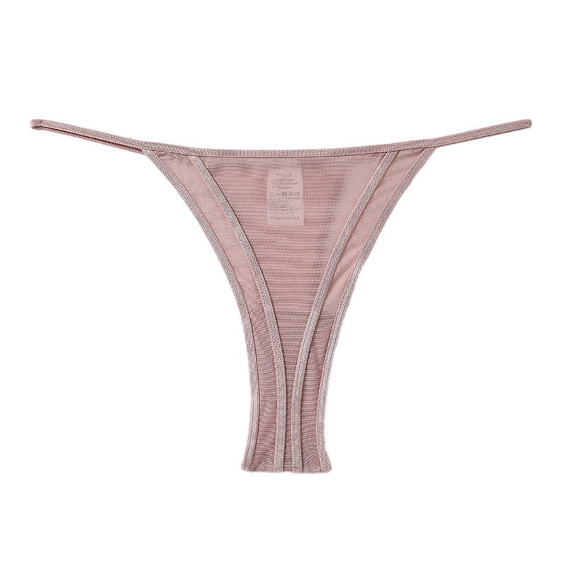 Sexy Thong European and American Thin Thong Underwear Girls Ice Silk Girls Seamless Nude Breathable Women - StripSilk