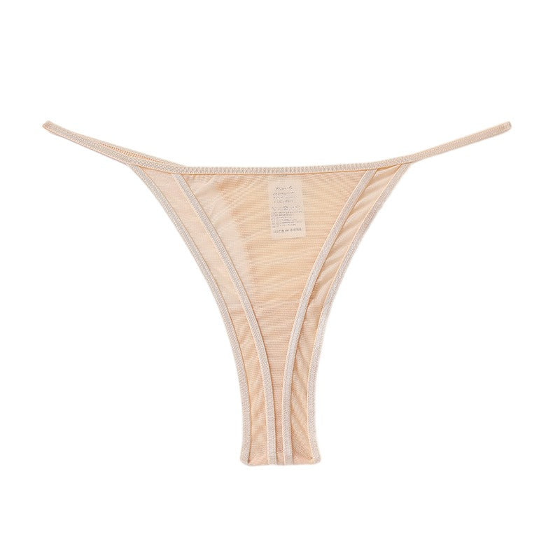 Sexy Thong European and American Thin Thong Underwear Girls Ice Silk Girls Seamless Nude Breathable Women - StripSilk