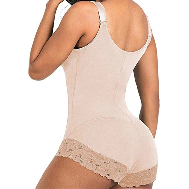 Tight fitting underwear shapewear one-piece triangular zipper shapewear - StripSilk