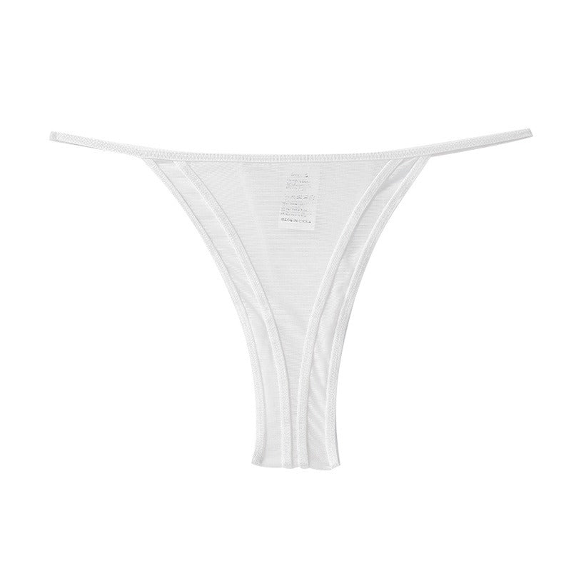 Sexy Thong European and American Thin Thong Underwear Girls Ice Silk Girls Seamless Nude Breathable Women - StripSilk