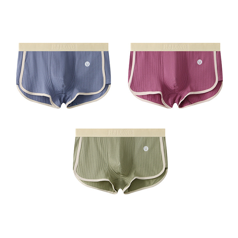 Four cornered pants mid waist flat leg pants - StripSilk