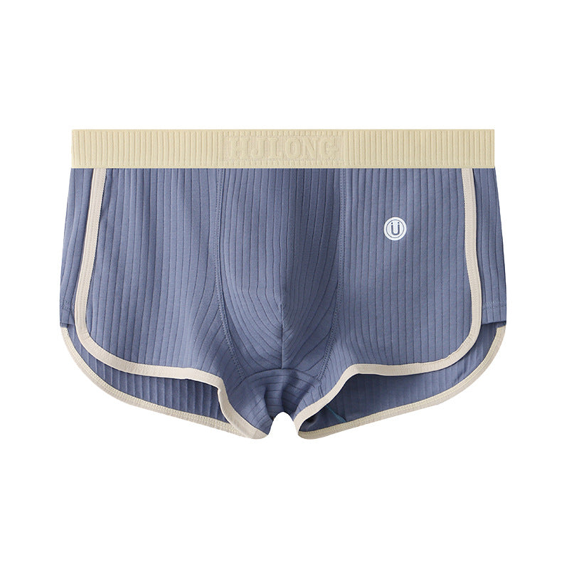 Four cornered pants mid waist flat leg pants - StripSilk