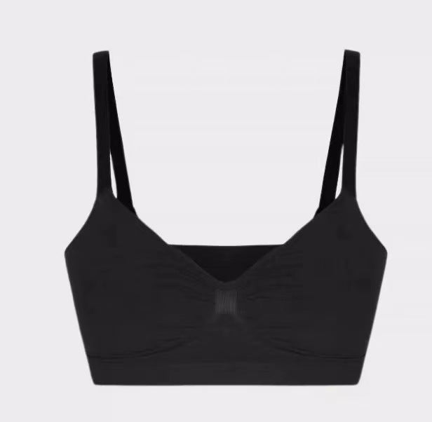 Large size thin without steel ring gathering bra - StripSilk