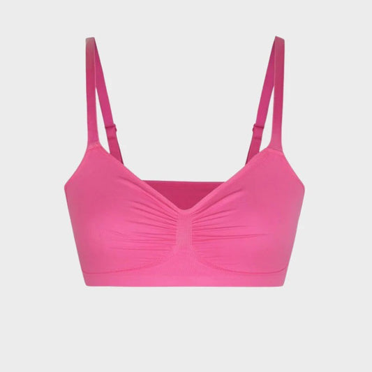 Large size thin without steel ring gathering bra - StripSilk