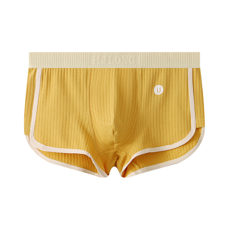 Four cornered pants mid waist flat leg pants - StripSilk