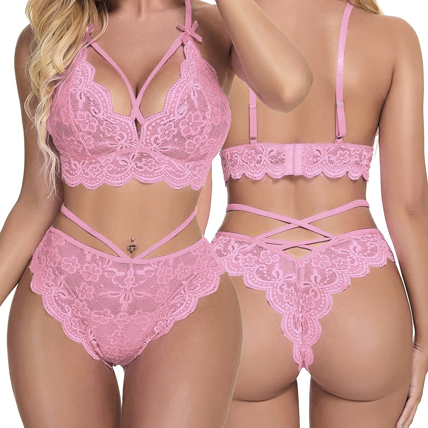 Hollow out new sexy sleepwear, seductive and fun nightgown, suspender and sexy lingerie, see through mesh - StripSilk