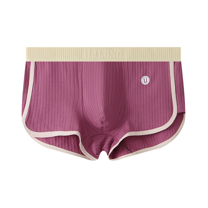 Four cornered pants mid waist flat leg pants - StripSilk