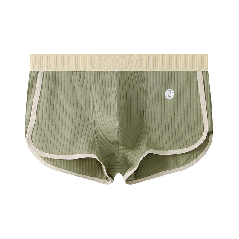 Four cornered pants mid waist flat leg pants - StripSilk